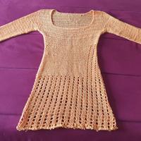 Maglia per leggins all'uncinetto tg 42 arancione