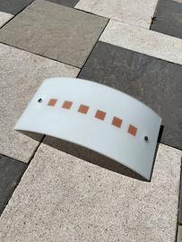 Plafoniera in vetro satinato