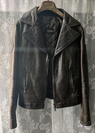 Giubbotto pelle collo pelliccia