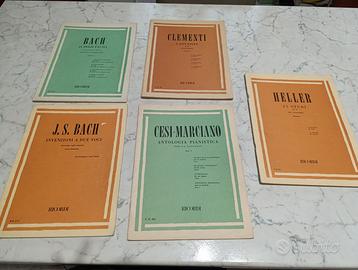 Spartiti pianoforte Bach Heller Clementi