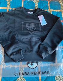 Chiara Ferragni felpa nera tg M glitter nuova