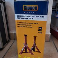 Coppia di Cavalletti per Auto con Portata Max 2000