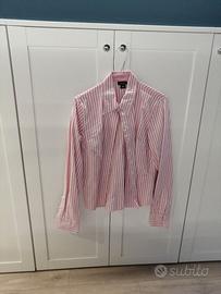 Camicia donna "Gant", 98% cotone - bianca e rosa -