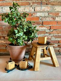 Lampade in legno artigianali