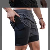 Pantaloncini da jogging a doppio strato da uomo