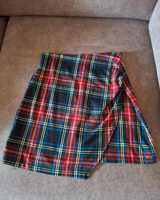 Minigonna scozzese a portafoglio 