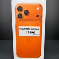 IPHONE 17 PRO MAX 256gb NUOVO COSMIC ORANGE PROMO