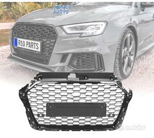 GRIGLIA PER AUDI A3 8V 17-19 LOOK RS3 NERO LUCIDO
