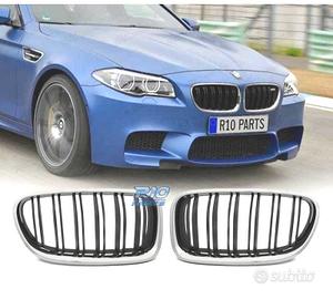 GRIGLIE BMW F10 F11 10-16 LOOK M5 NERO CROMATO