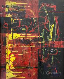 Quadrò astratto unico fatto a mano.