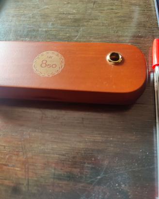 Porta penne vintage legno Fiat 850 spider bertone