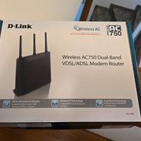 Modem Router Wireless D-LINK AC750 Dual-Band ADSL