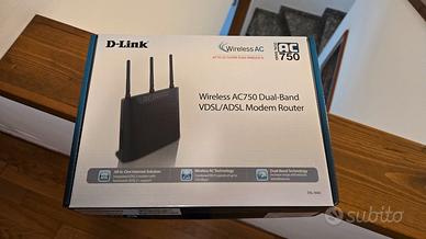 Modem Router Wireless D-LINK AC750 Dual-Band ADSL