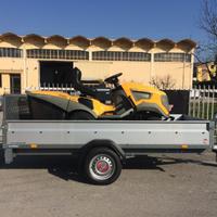 Rimorchio giardinaggio basculante x trattorino ecc