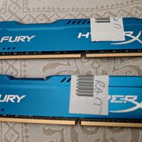 2 MEMORIA RAM HYPERX FURY 8 GB DDR3