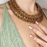 Collana Nastro effetto camoscio