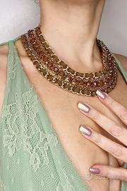 Collana Nastro effetto camoscio