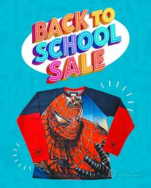 Maglietta maniche lunghe Spiderman TG 8 