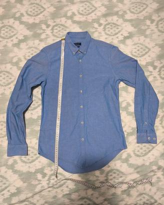 camicia uomo Zara cotone Oxford colore azzurro 