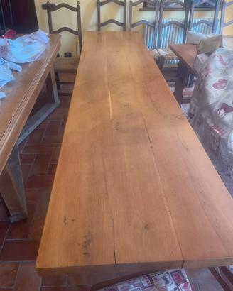 Tavolo in rovere con 8 sedie