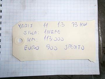 Motore toyota yaris 1nrfe 1.3 73kw