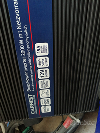 Inverter onda pura 12 V CARBEST 2000 WATT