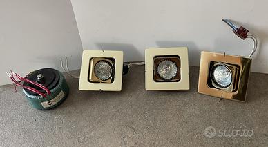 N. 1 trasformatore toroidale e n. 3 faretti alogen