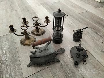 candelabri e oggetti artistici ottone