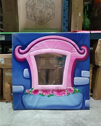 Pannello decorativo tema “casetta rosa”