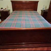 Letto Matrimoniale Noce Massello