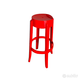 Sgabello Kartell / Charles Ghost rosso