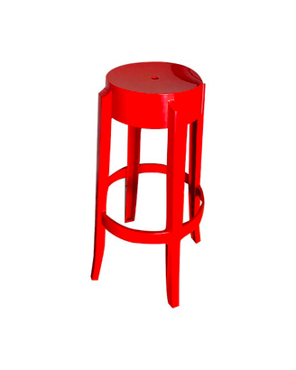 Sgabello Kartell / Charles Ghost rosso