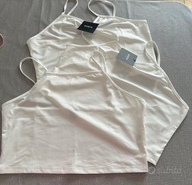 Set di 3 canottiere bianche Shein