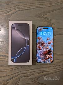 iPhone 16 Pro 128 + accessori + cover