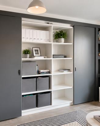 Parete attrezzata libreria armadio per home office