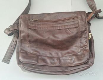 Borsa borsello Fergi marrone ecopelle