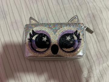 Portafoglio glitter argento