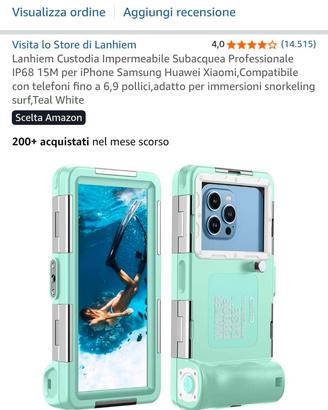 CUSTODIA TELEFONO IMMERSIONI 