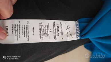 abito blu elettrico ragazzina