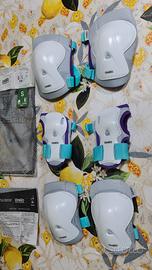 Set 3x2 protez. roller monopattino skate bambini S