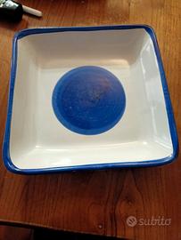 2 piatti da portata anni 60 dipinti a mano