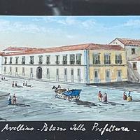 Gouache Palazzo  Prefettura Avellino R. Verde