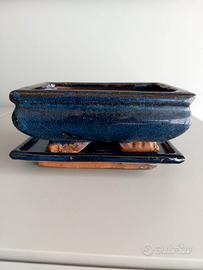 Vaso per bonsai con sottovaso