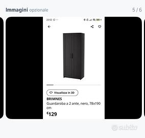 Armadio nero ikea brumnes