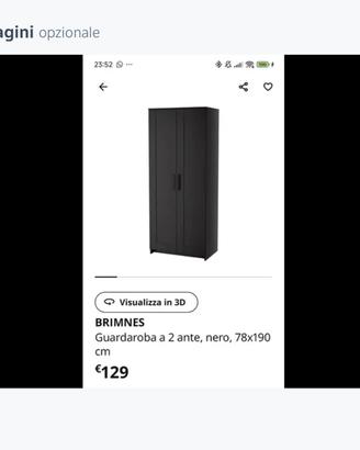Armadio nero ikea brumnes