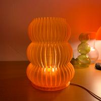 lampada 3d traslucida arancione design PETG
