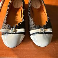 scarpe Ballerine Cafè Noir donna nere e bianche