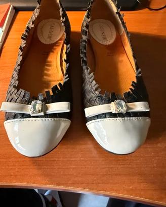 scarpe Ballerine Cafè Noir donna nere e bianche