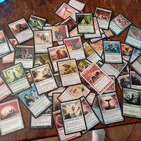 Lotto di 70 carte Magic the Gathering deckmaster