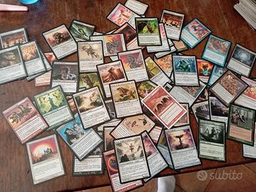 Lotto di 70 carte Magic the Gathering deckmaster